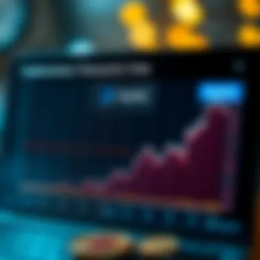 Graph indicating fees associated with cryptocurrency transactions