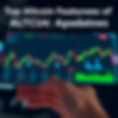 Interactive Features of Altcoin Trading Applications User interface of an altcoin trading app showcasing various cryptocurrencies