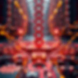 Visual representation of blockchain architecture