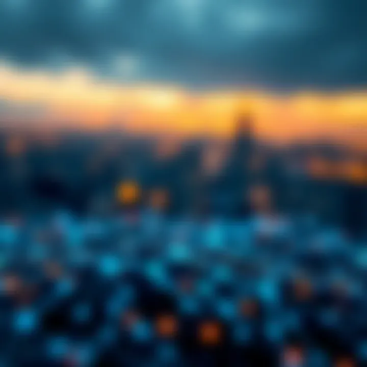 Blockchain technology illustration