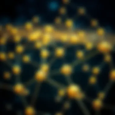 Interconnected Blockchain Nodes Visual representation of blockchain nodes interconnected in a network