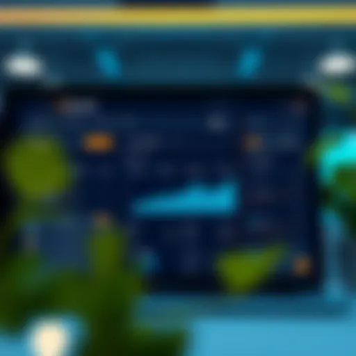 A conceptual graphic illustrating BlockFi's platform interface