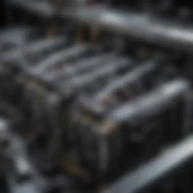 Detailed View of Mining GPU A close-up view of a used mining GPU showcasing its intricate design and ports.