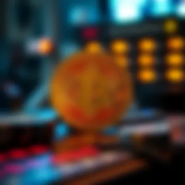 Visual representation of cryptocurrency asset swapping