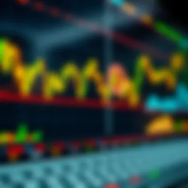 Comparison of different cryptocurrency stock ticker graphs