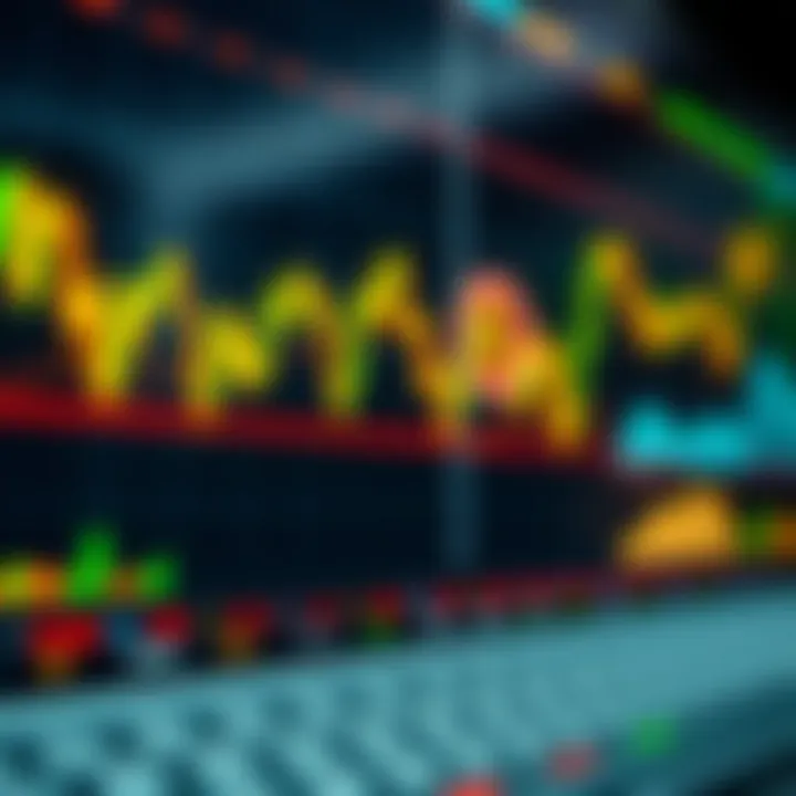 Comparison of different cryptocurrency stock ticker graphs