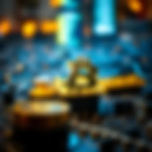 Conceptual representation of blockchain technology