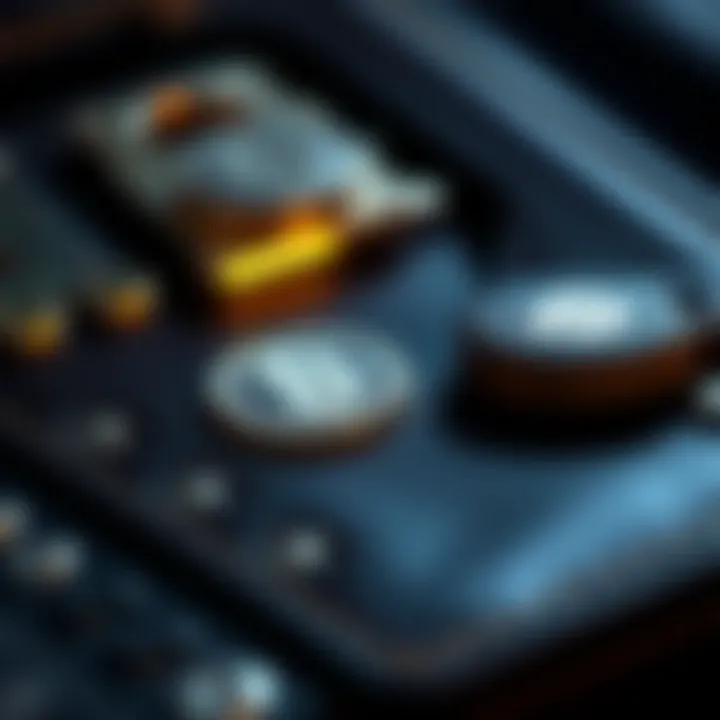 A close-up on security features of a crypto wallet, highlighting encryption and two-factor authentication.