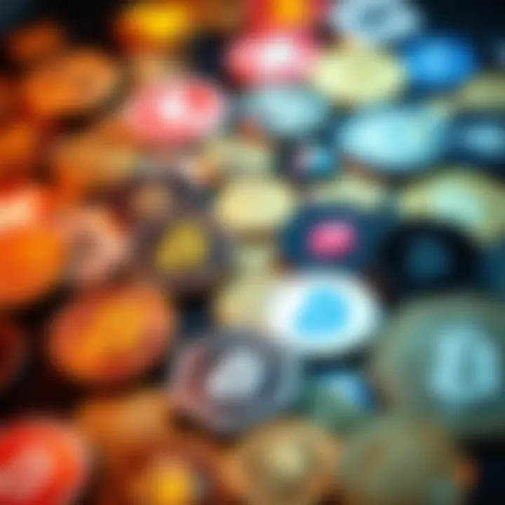 Diverse Cryptocurrencies Overview A visual of various cryptocurrency logos