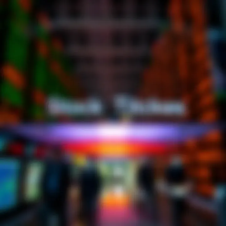 Visual representation of NFT stock tickers in a digital market