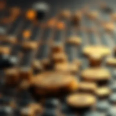 Convergence of NFTs and Cryptocurrency Artistic depiction of digital assets symbolizing the convergence of NFTs and cryptocurrency