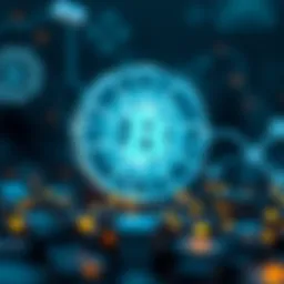 Conceptual representation of blockchain technology