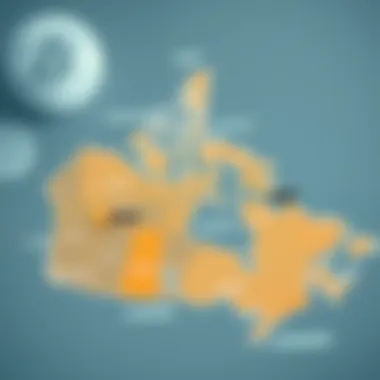 Map highlighting Canadian crypto mining locations