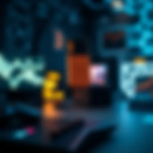 Visual representation of blockchain technology in gaming