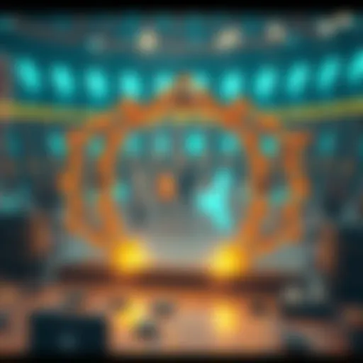 Illustration showcasing the architecture of a Decentralized Autonomous Organization.