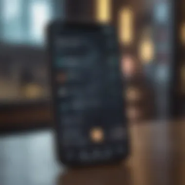An interface of a software wallet on a smartphone