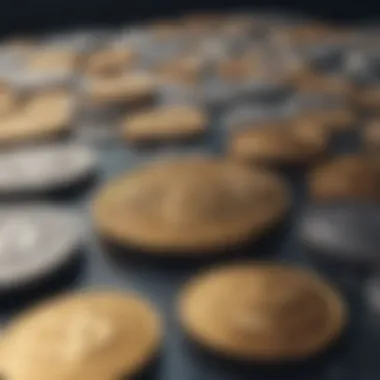 Diverse Cryptocurrency Landscape A visual representation of various cryptocurrencies