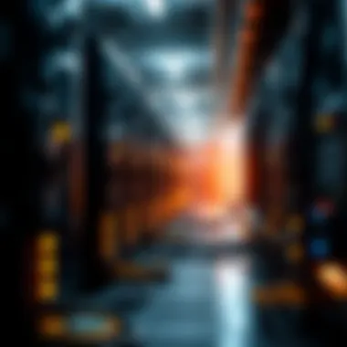 A digital representation of cryptocurrency mining operations showcasing advanced technology.