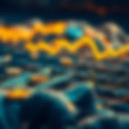 An abstract representation of cryptocurrency growth