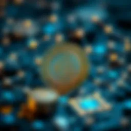 Illustration of blockchain technology symbolizing ISO 2022 crypto coins