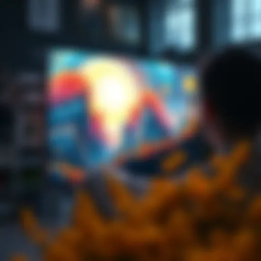 Vibrant digital canvas showcasing NFT art