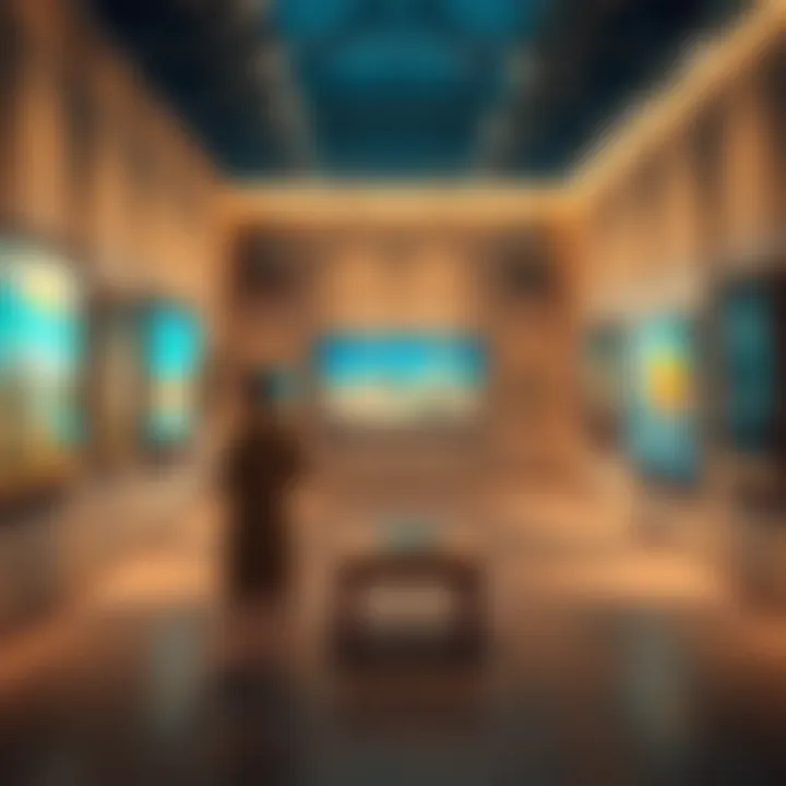 The Future of Art Exhibitions Virtual gallery exhibiting various NFT artworks