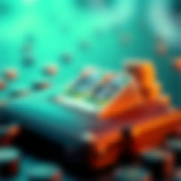 Digital Wallet for NFTs Illustration of a digital wallet showcasing NFT sports cards