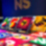 Vibrant NFT Sports Cards Colorful visual representation of NFT sports cards