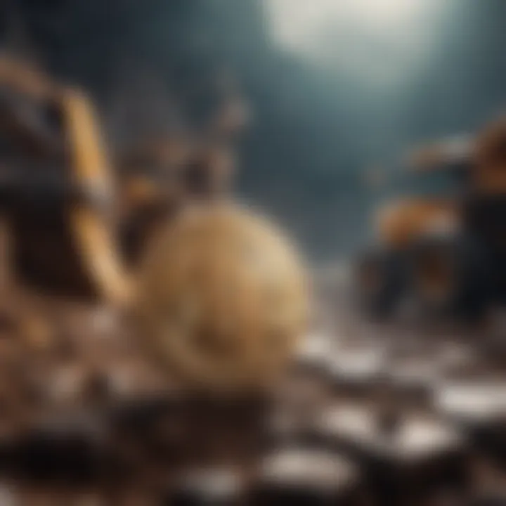 A conceptual image showcasing the balance of advantages and challenges in free mining.