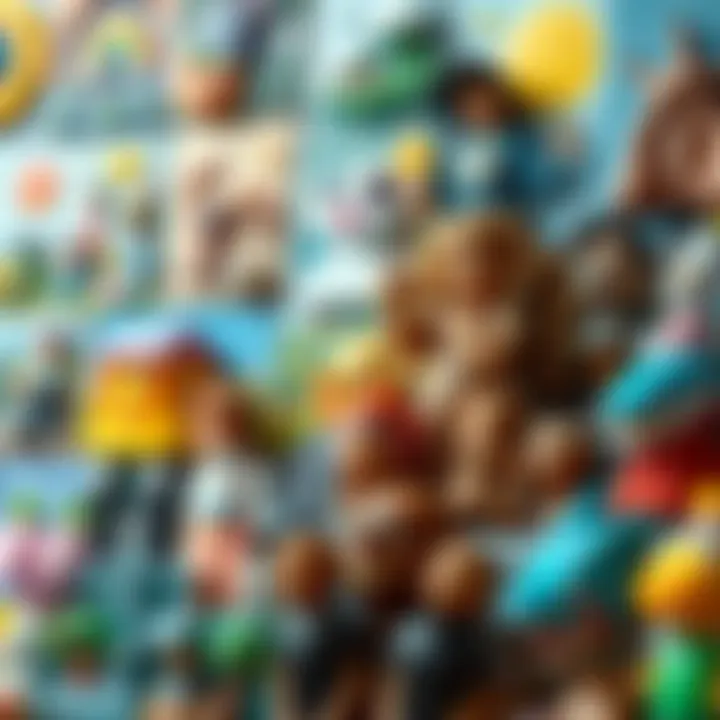 Thematic Diversity in NFT Artworks A colorful collage of various NFT artworks demonstrating thematic diversity.