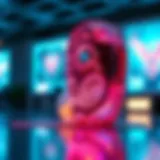 Innovative Aesthetics in NFT Art A vibrant digital artwork showcasing the innovative aesthetics of NFT art.