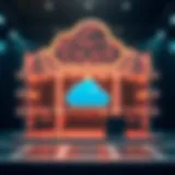 Visual representation of decentralized cloud storage architecture