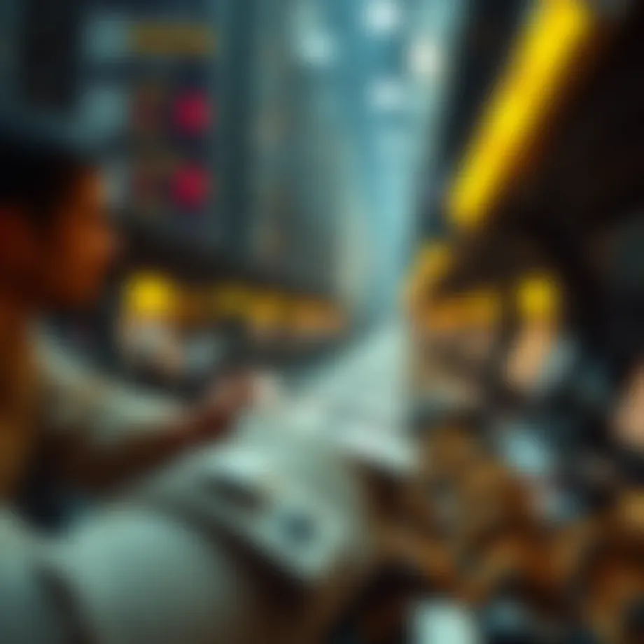Visual representation of blockchain technology