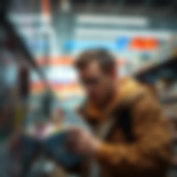 A cryptocurrency enthusiast analyzing market trends and store options