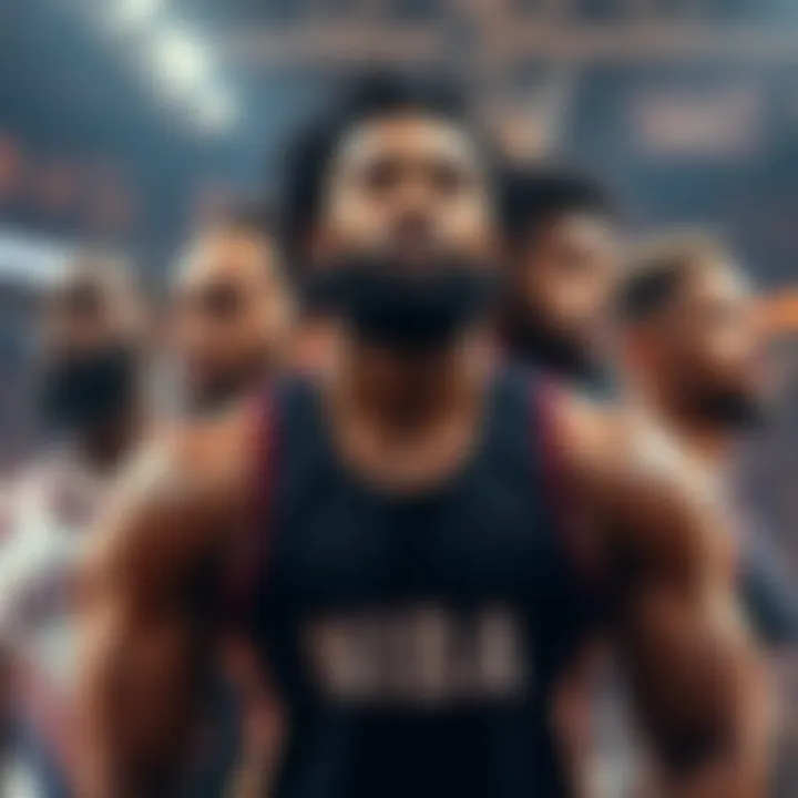 A collage featuring prominent NBA players known for their involvement in NFTs.