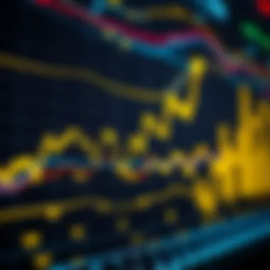 Cryptocurrency Trends Visualization A futuristic digital chart illustrating cryptocurrency trends