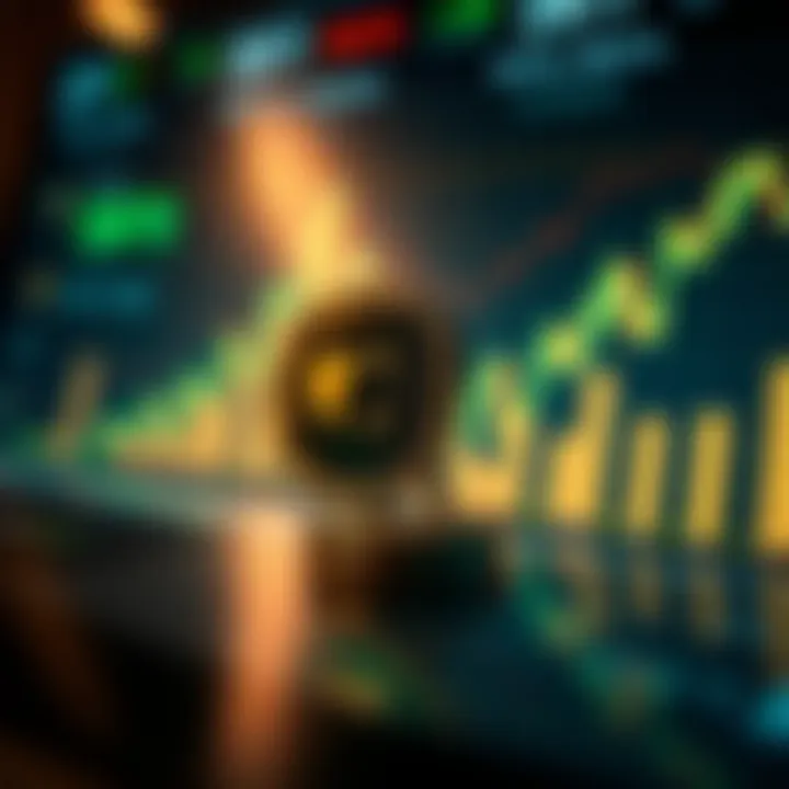 Graphical representation of cryptocurrency market trends