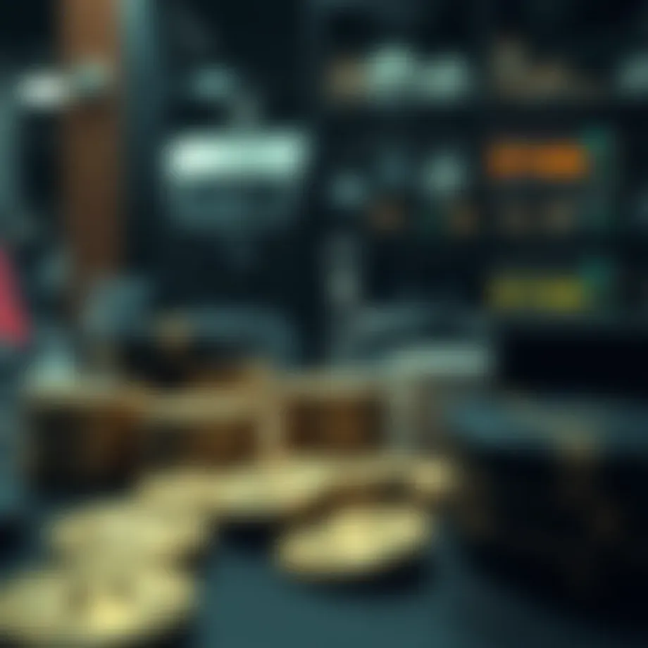 Visual representation of cryptocurrency staking process