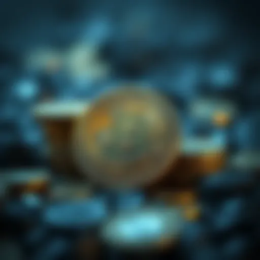 Conceptual representation of interest-earning in cryptocurrency