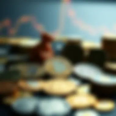 Diversity in Cryptocurrency Assets A diverse array of cryptocurrencies represented visually
