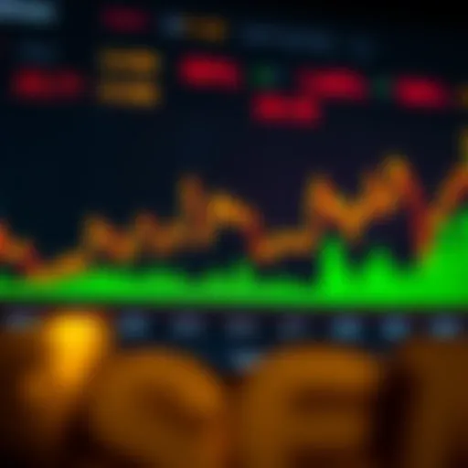 An analytical chart showcasing cryptocurrency trends over time