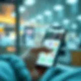 A dynamic representation of the Cash App interface showcasing investment features