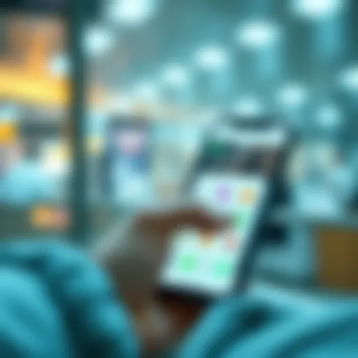 Navigating Cash App's Investment Features A dynamic representation of the Cash App interface showcasing investment features