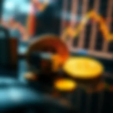 Visual representation of cryptocurrency derivatives concepts