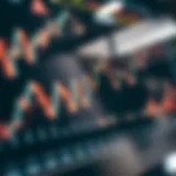 A dynamic cryptocurrency market chart with trends