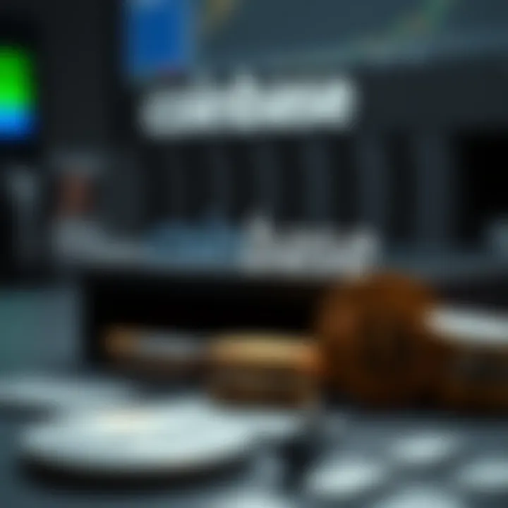 Illustration of Coinbase as a digital exchange platform