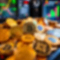 Diverse selection of altcoins on display