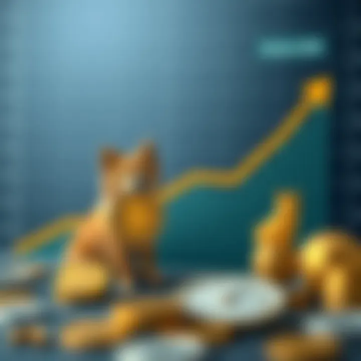 Graph showing the growth of pet-themed cryptocurrencies