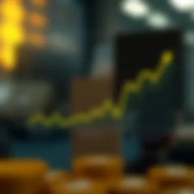 Graph showcasing potential returns using APY in various strategies