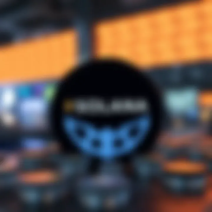 Visual representation of Solana logo and staking process